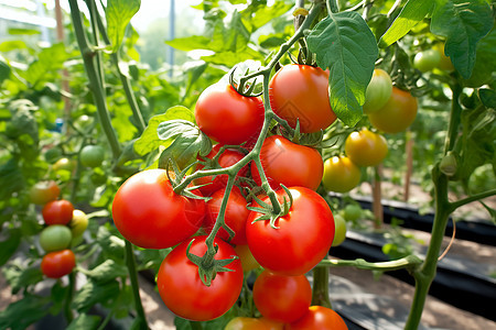 蔬菜大棚的西红柿图片
