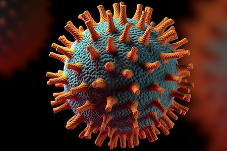 单一冠状病毒细胞图片