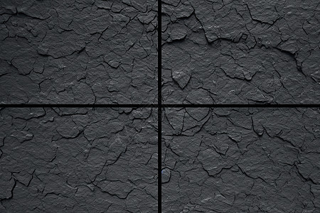 黑色花纹黑色石材地板背景