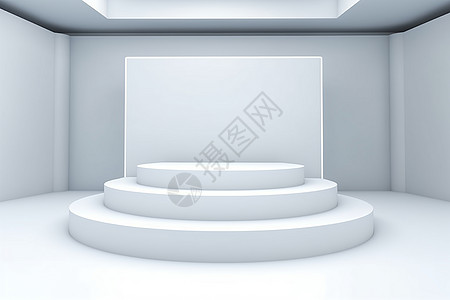 促销设计明亮的白色展台背景