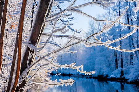 雾凇雪景图片