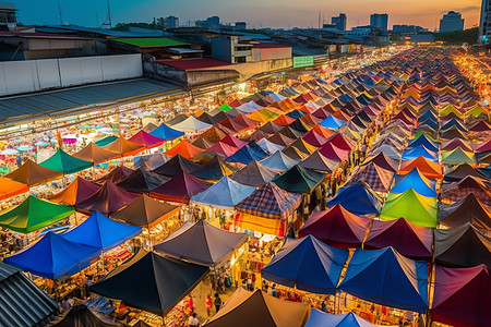 街头夜市帐篷图片