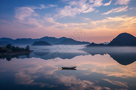 美丽的高山湖水图片