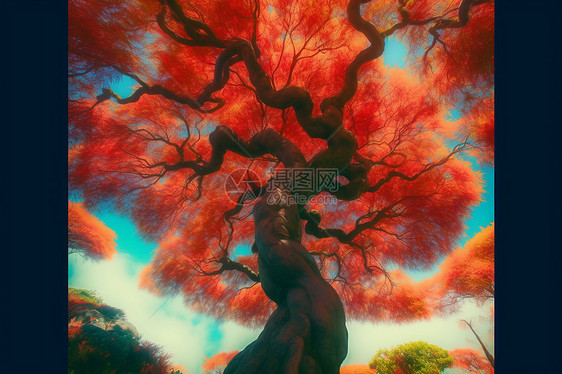 童话红枫树图片