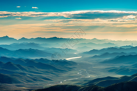 天空山脉旅行风景背景图片