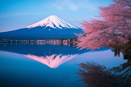 富士山樱花旅行图片