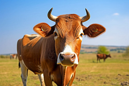 棕色奶牛畜牧业图片