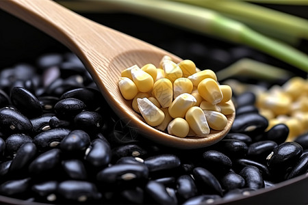 营养的玉米谷物薏苡仁高清图片