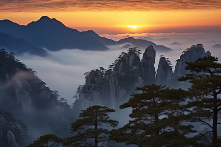 险峻的山脉图片