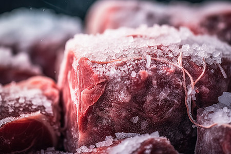 冷冻肉上的白霜图片