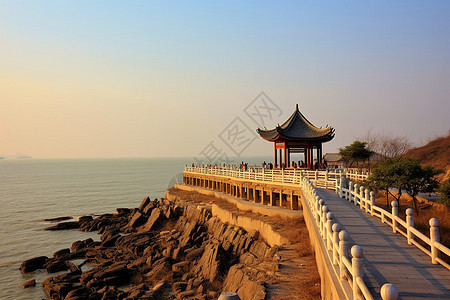 景区海岸线海景图片