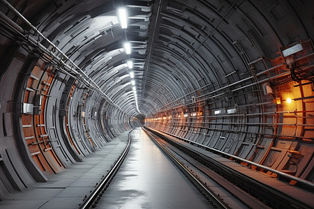 地铁隧道灯光图片