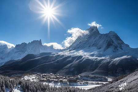 雪山的风景图片