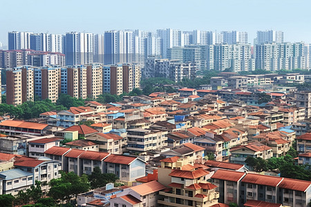 现代城市住宅区图片