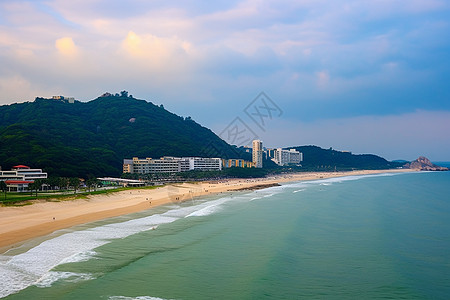 东方夏威夷海陵岛景象背景