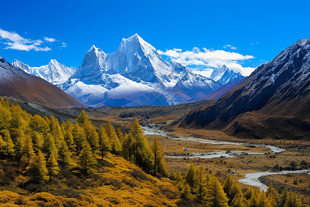 雪山山脉景观图片