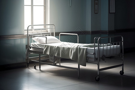 病房和一张病床图片