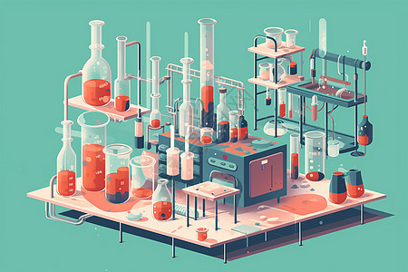 生物化学实验平面插图图片