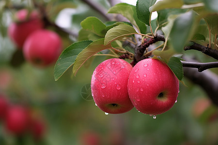 果园里的苹果背景图片