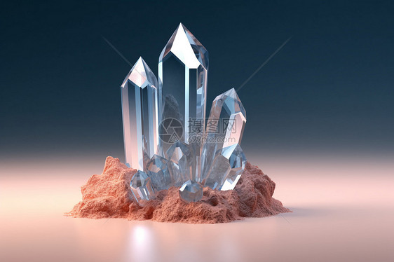 3D艺术水晶背景图片