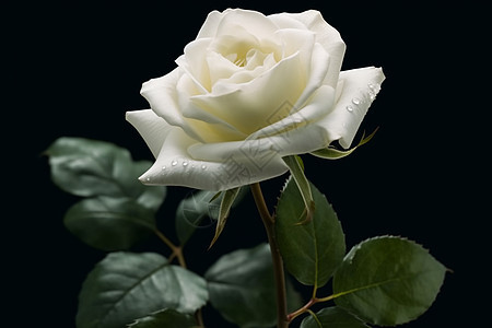 绽放的白玫瑰图片