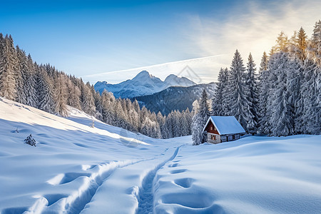 高大的雪山图片