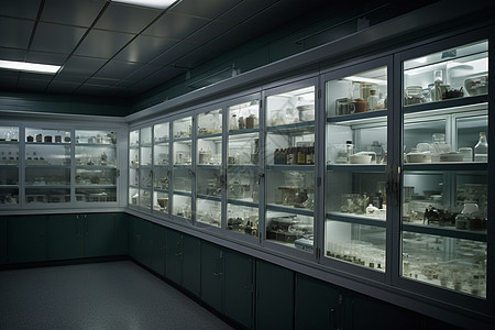 实验室器械橱柜背景图片