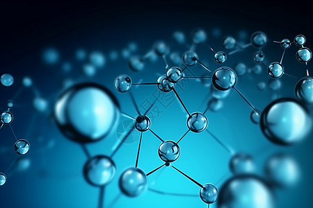蓝色的物质分子结构图片