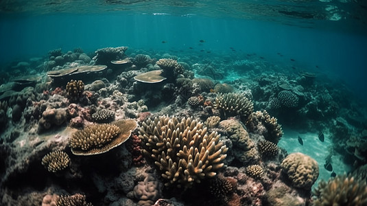 海水中的礁图片