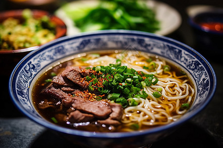 兰州美食兰州牛肉面背景