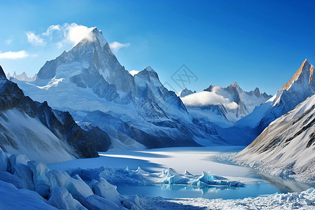 冰山上的美景图片