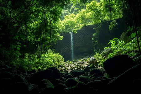 热带树木繁茂的区域图片