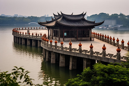广济大桥的古代建筑图片
