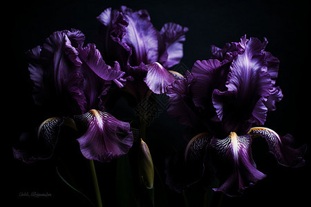 紫色花朵的高度比照片图片