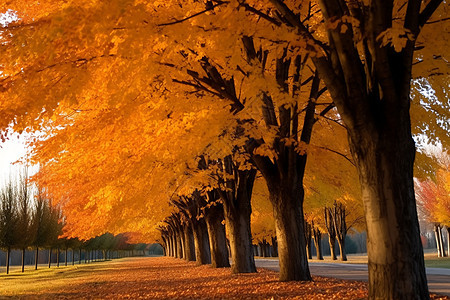 秋天的风景背景图片