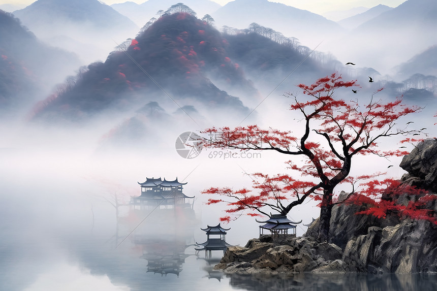 中式复古风景图片