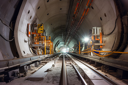 地铁背景建造地铁的隧道背景