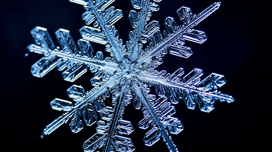 冰雪透明的雪花图片