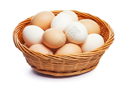 蛋类篮子里的鸡蛋背景