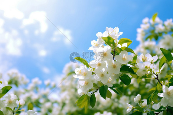 花园中盛开的茉莉花图片