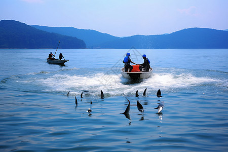 千岛湖旅游钓鱼高清图片