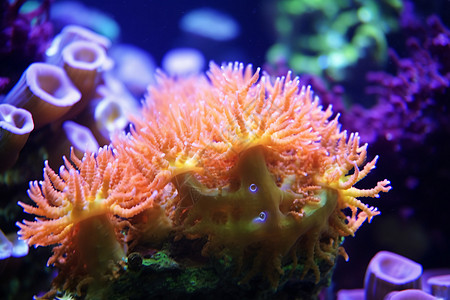 海底的珊瑚丛图片