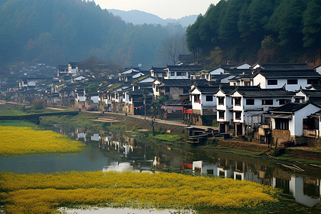 山间乡村风景图片