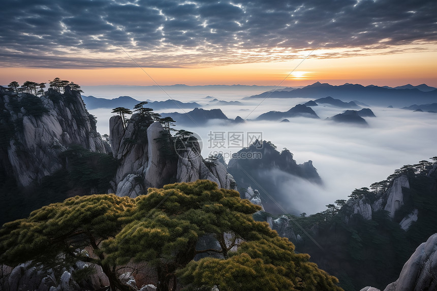 黄山自然美景图片