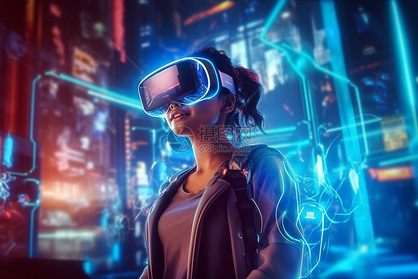 VR眼镜下的科幻世界图片