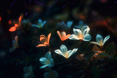 夜间盛开的茉莉花瓣图片