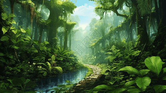 绿色的森林图片