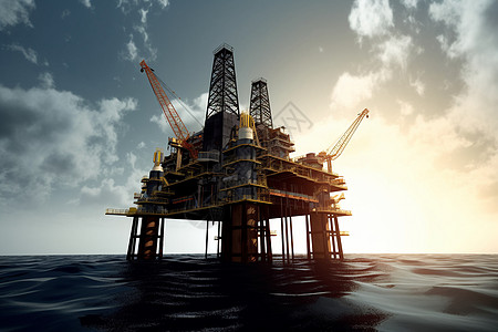 海洋钻机石油平台图片