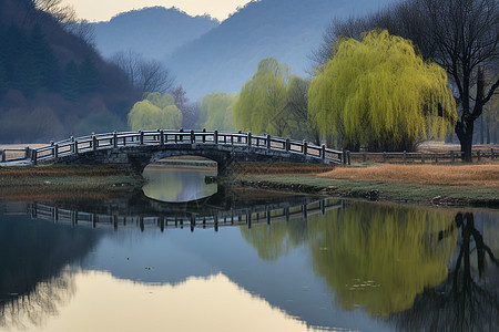 乡村小桥的风景图片