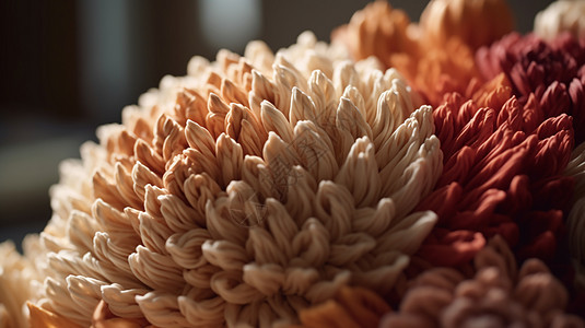 羊毛毡精致美丽的花朵图片